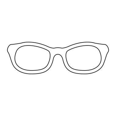 gözlük optik aksesuar izole simgesi