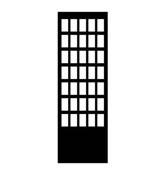 Edificio silueta aislado icono — Vector de stock