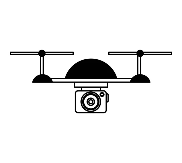 Drohnen-Technologie fliegende Ikone — Stockvektor