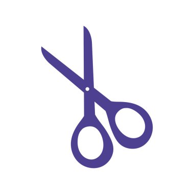 makas okulu aksesuar izole simgesi