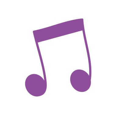 müzik notaları izole edilmiş ses simgesi