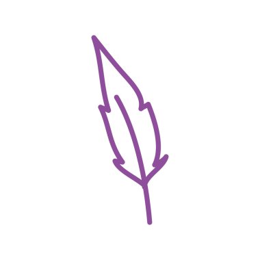 Kuş tüyü dekoratif izole edilmiş simge