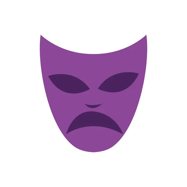 Mardi gras theater masker icoon — Stockvector