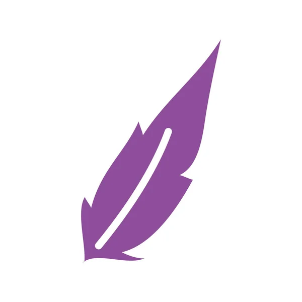 Fjäder fågel dekorativ isolerad ikon — Stock vektor