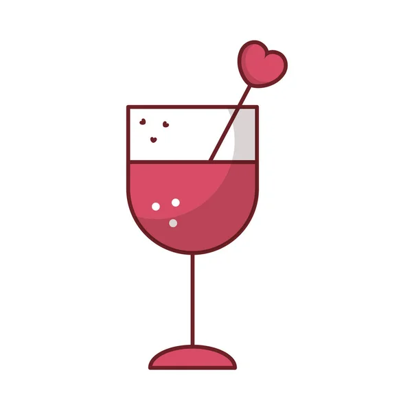 Счастливый день Валентина чашка с сердцем — стоковый вектор