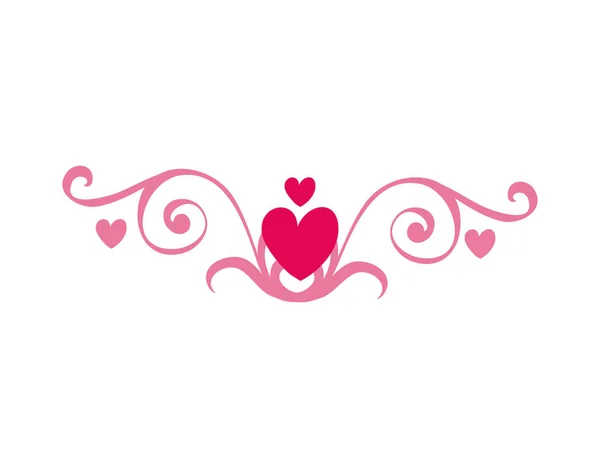 Feliz día de San Valentín corazón con líneas de marco — Archivo Imágenes Vectoriales