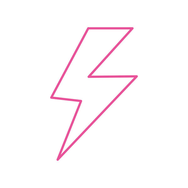 изолированный значок мощности громового луча
