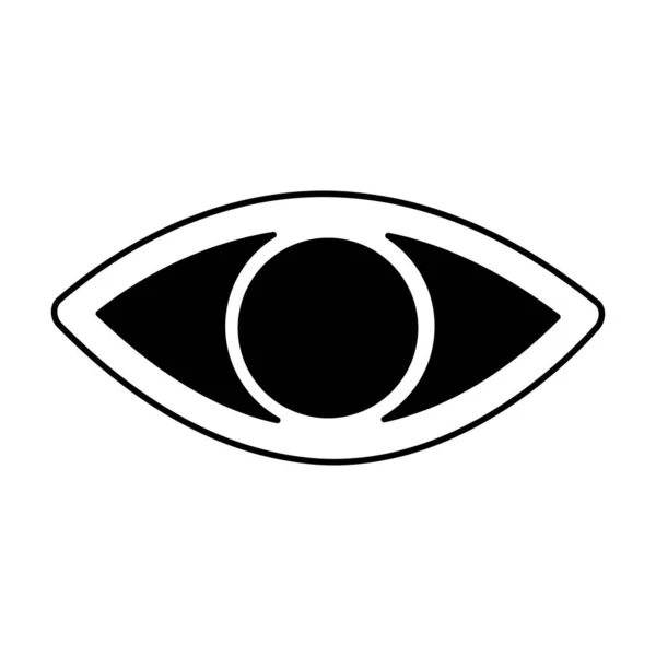 눈 인간의 기호 고립 된 아이콘 — 스톡 벡터