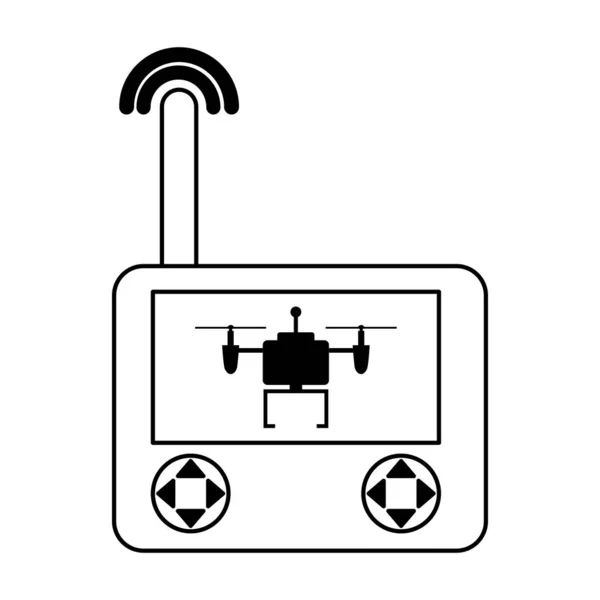 Drone afstandsbediening geïsoleerde-pictogram — Stockvector