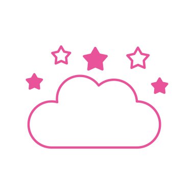 Yıldızlı şirin bulut gökyüzü