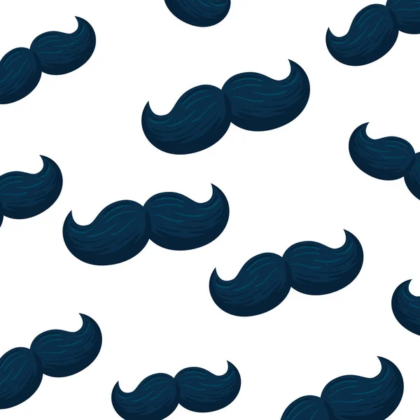 Isolated male mustaches background vector design — Stock Vector