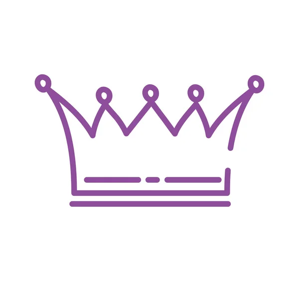 Reina corona real aislado icono — Vector de stock