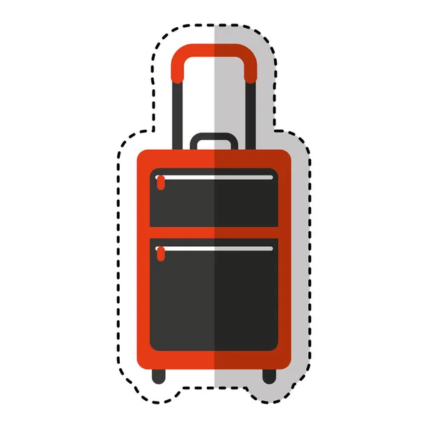 Viaje en maleta icono aislado — Vector de stock