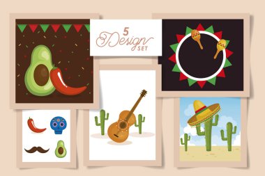 Meksika 'nın ve partinin beş tasarımı