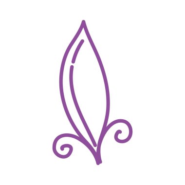 Kuş tüyü dekoratif izole edilmiş simge