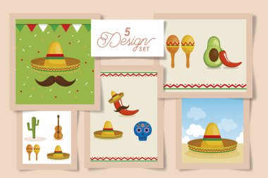 Meksika 'nın ve partinin beş tasarımı