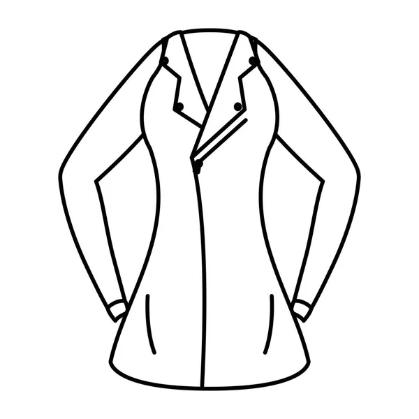 Jaqueta de motocicleta feminina usar ícone isolado —  Vetores de Stock
