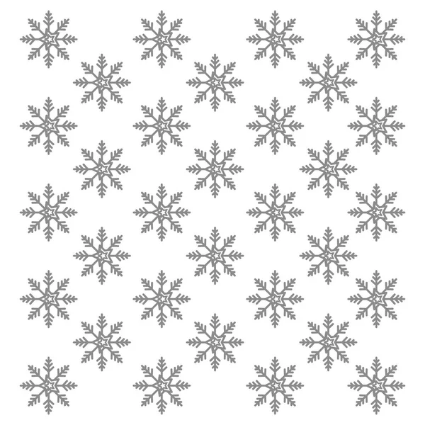 Patrón de copos de nieve decoración de Navidad icono aislado — Archivo Imágenes Vectoriales