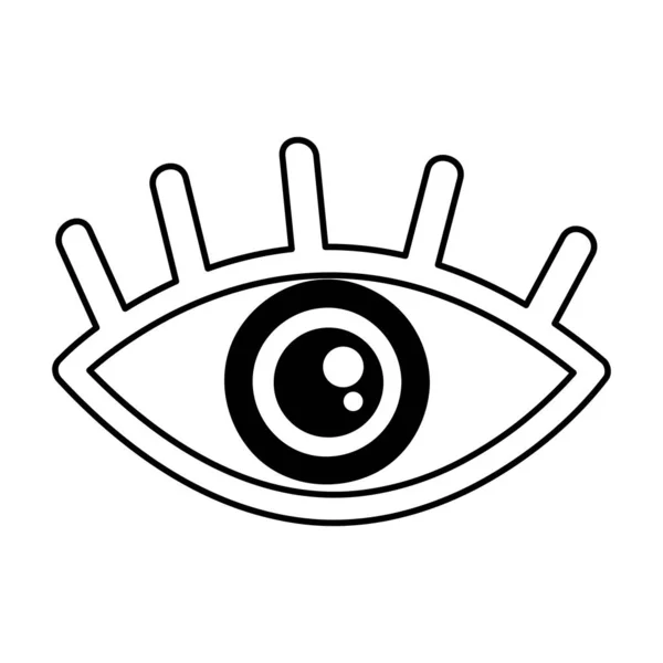 눈 인간의 기호 고립 된 아이콘 — 스톡 벡터