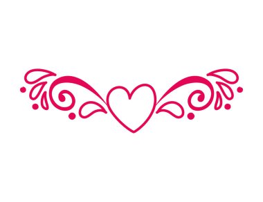 Mutlu sevgililer günü kalbi çerçeveli