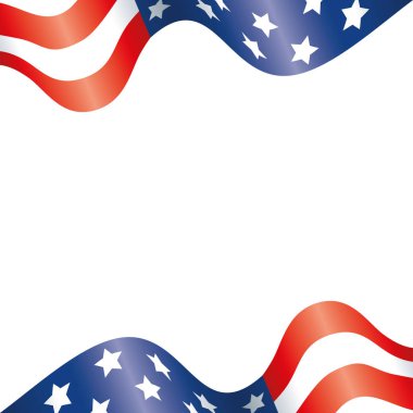 İzole edilmiş ABD bayrak vektör tasarımı