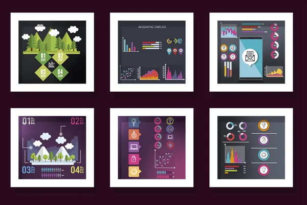 Faisceau de statistiques infographie écologie — Image vectorielle