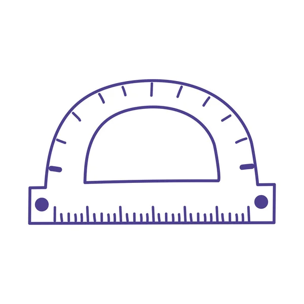 Regel schoolaanbod geïsoleerd icoon — Stockvector