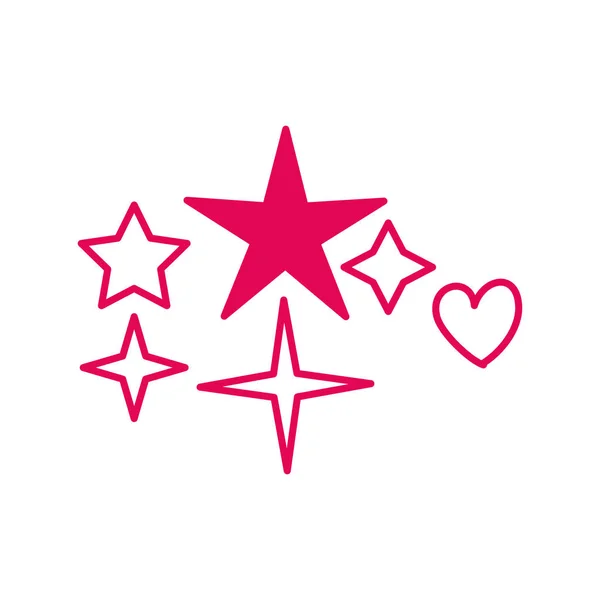 Stars premium decoration isolated icon — 스톡 벡터