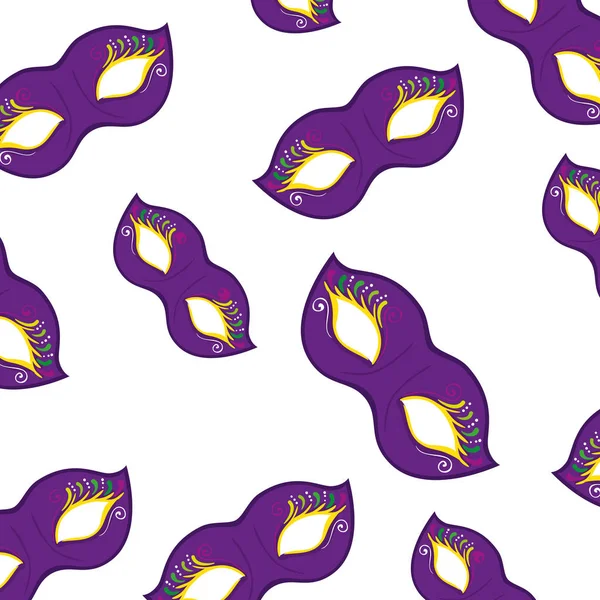 Isolierte mardi gras maske hintergrund vektor design — Stockvektor