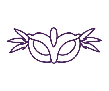 Mardi Gras tüylü kutlama maskesi