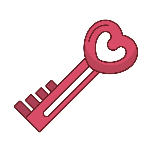 Happy valentines day key door with heart — 图库矢量图片