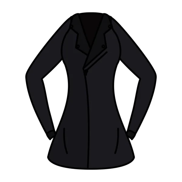 Female motorcycle jacket wear isolated icon — 스톡 벡터