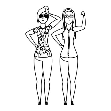 Askeri kıyafetleri ve kız karakterleri olan genç bir kadın.