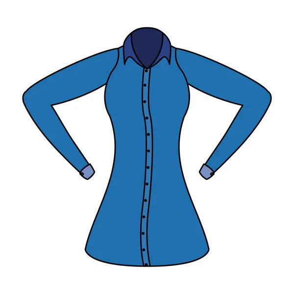Chemise féminine avec un style élégant — Image vectorielle