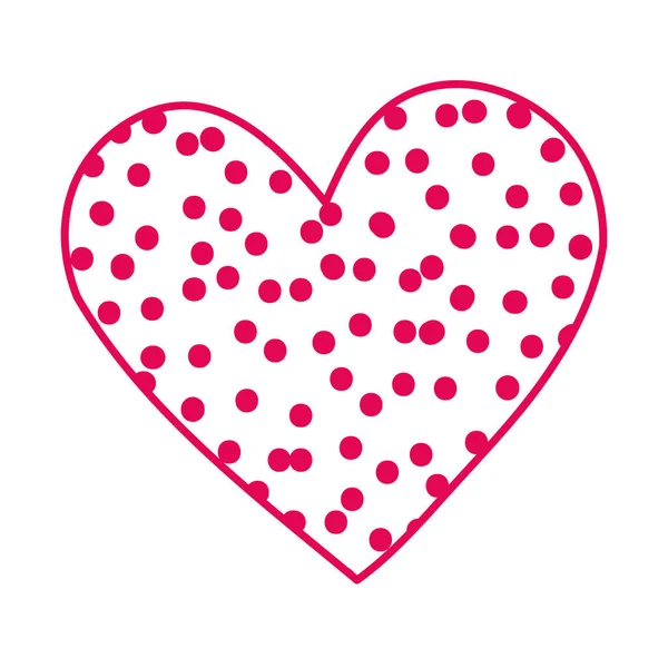 Gelukkig Valentijnsdag hart met bloemen patroon — Stockvector