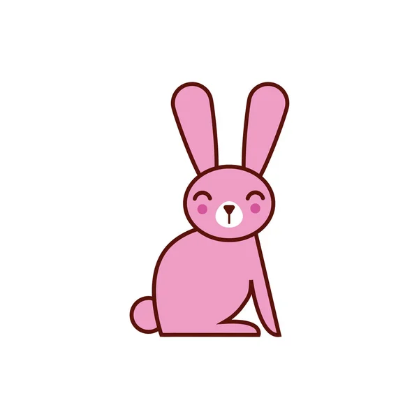 Sevimli tavşan hayvan çizgi karakteri — Stok Vektör