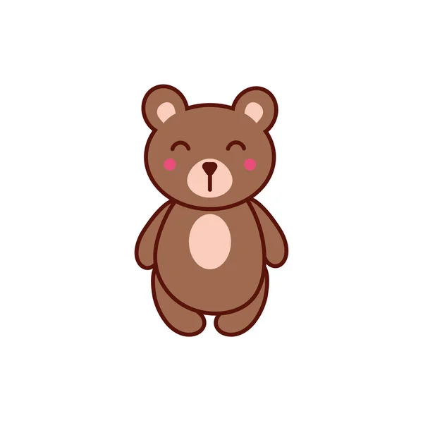 Simpatico personaggio comico animale orso — Vettoriale Stock