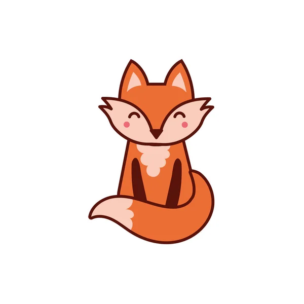 可爱的狐狸动物漫画人物 — 图库矢量图片