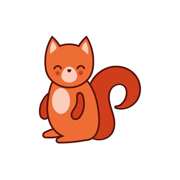 可爱的花栗鼠动物漫画人物 — 图库矢量图片
