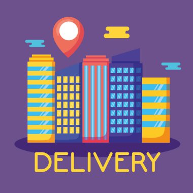 Şehir manzaralı lojistik dağıtım hizmeti