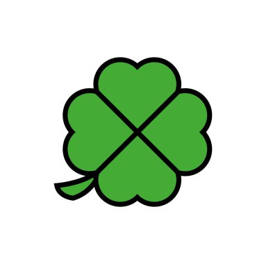 Yonca yaprağı şansı izole edilmiş simge