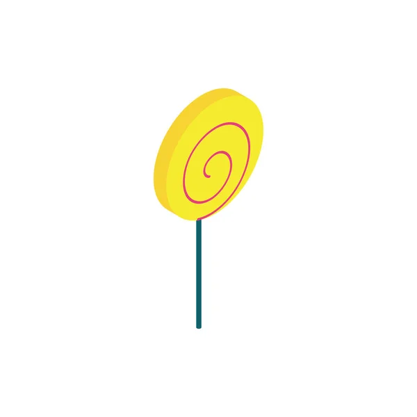 Sweet lollipop candy isolated icon — Stock Vector