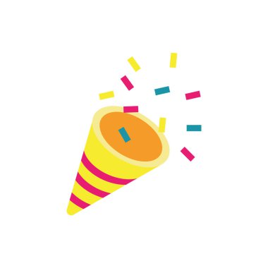 Mutlu yıllar kornet izometrik simgesi