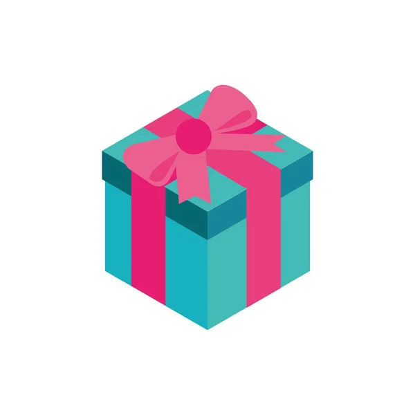 Feliz cumpleaños celebración icono de regalo — Vector de stock