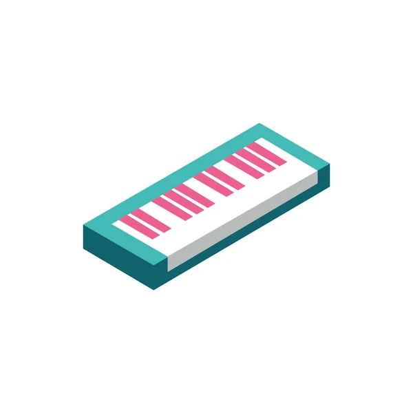 Piano muziekinstrument geïsoleerd icoon — Stockvector