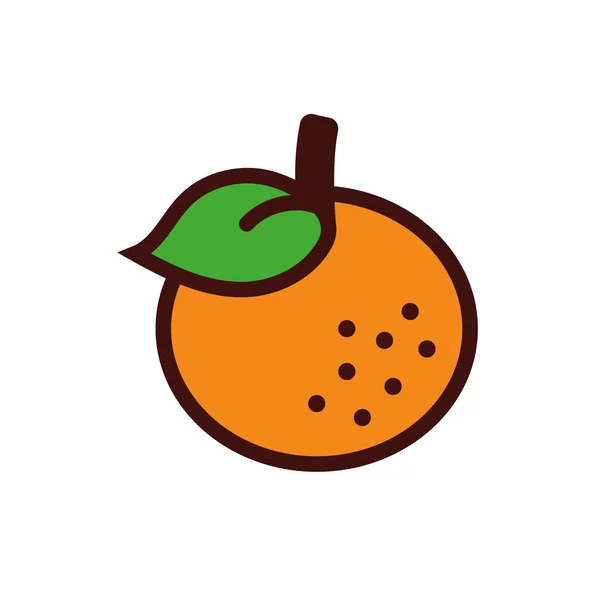 Naranja cítricos aislado icono — Vector de stock