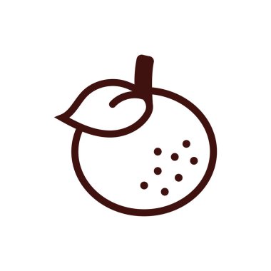 turuncu turunç meyvesi izole edilmiş simge