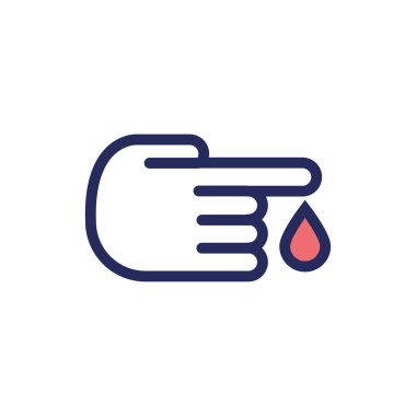 Kan damlatan el Sıhhiye Simgesi