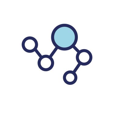 Moleküler yapı tıbbi sembolü düz simge