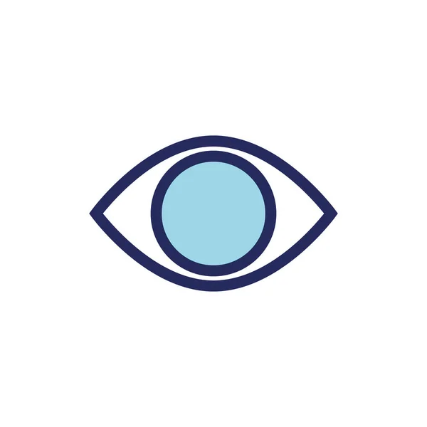 Eye human organ isolated icon — Stock Vector